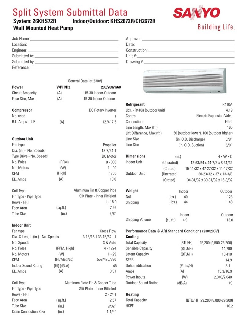 Sanyo 26KHS72R Installation and user guide