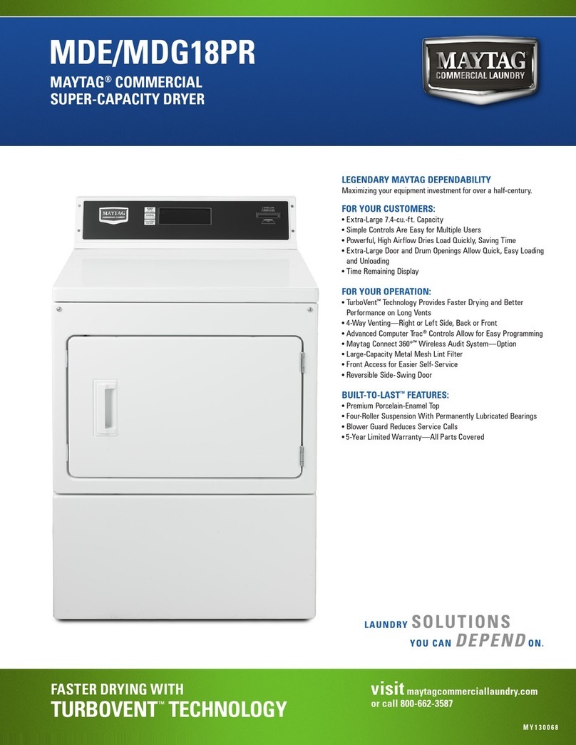 Maytag MDE18PR User manual