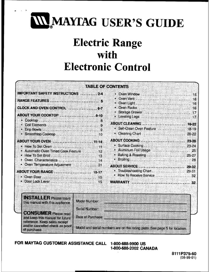 Maytag MER5510 User manual
