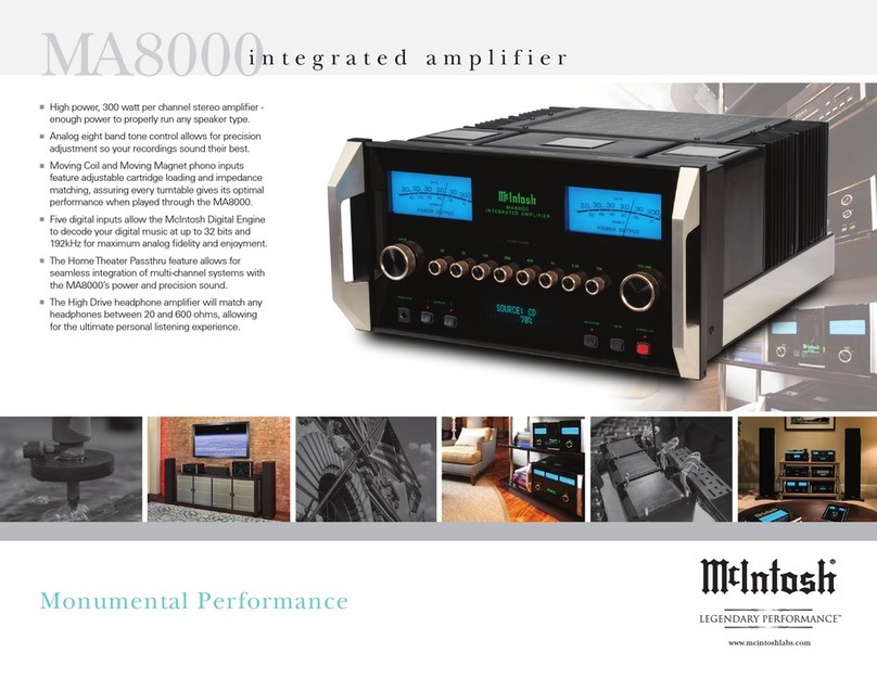 McIntosh MA8000 User manual