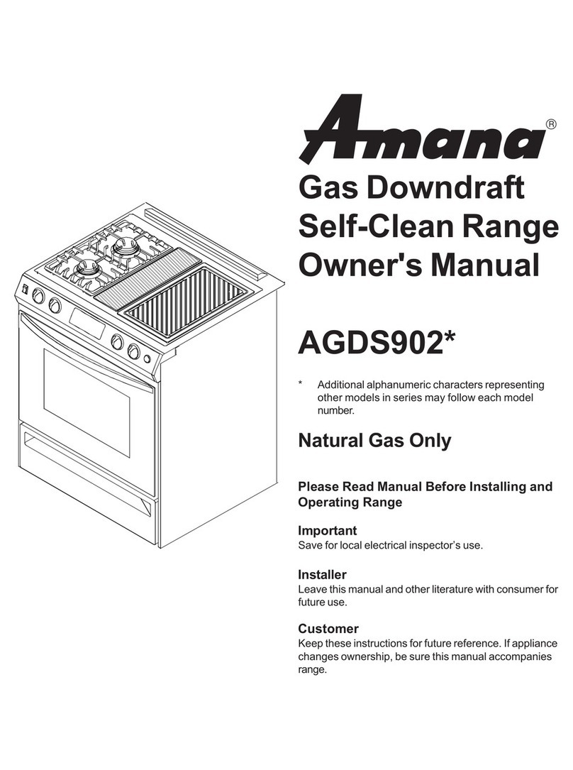 Amana AGDS902 Series User manual