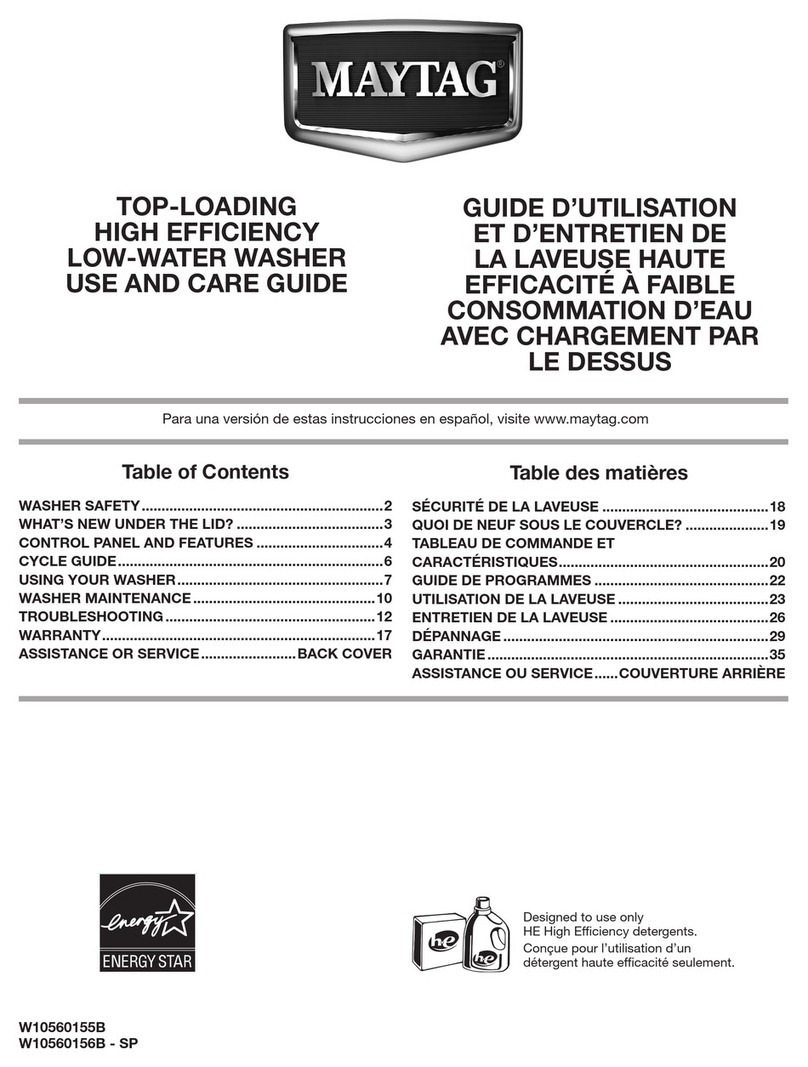 Maytag W10560156B - SP User manual