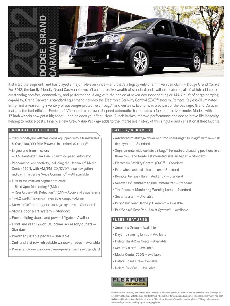 Dodge Grand Caravan 2012 User manual Dodge Grand Caravan 2012 User manual