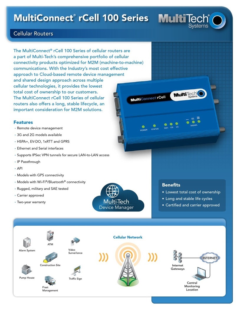 Multitech MultiConnect rCell MTR-H5 Specifications