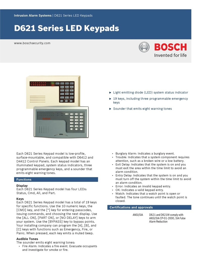 Bosch D621 Series User manual