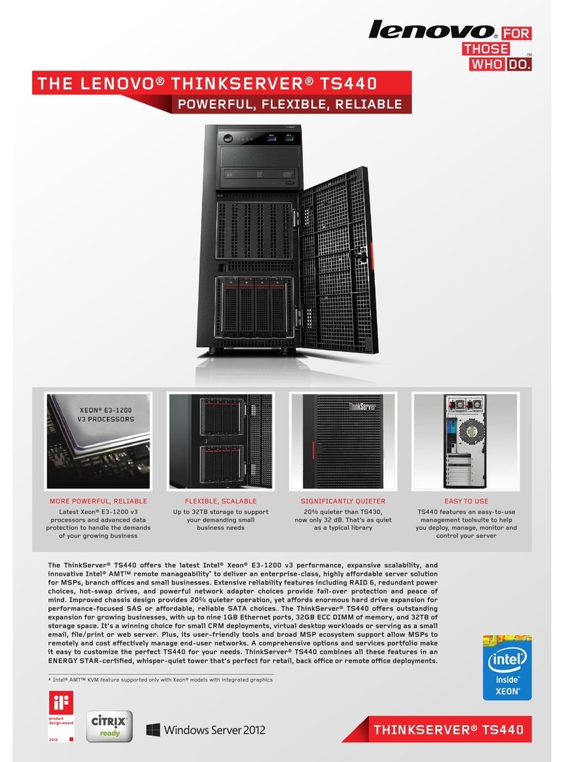 Lenovo ThinkServer TS440 User manual