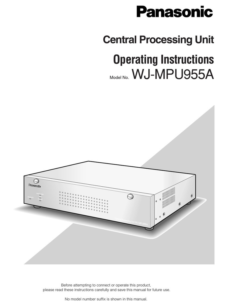 Panasonic WJMPU955A - CENTRAL PROCESSING UNIT User manual