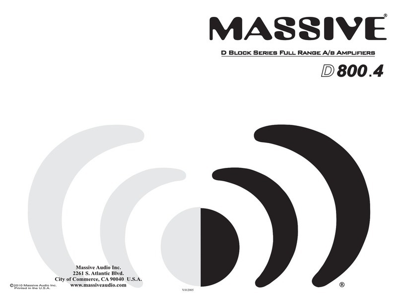 Massive Audio D800.4 User manual Massive Audio D800.4 User manual