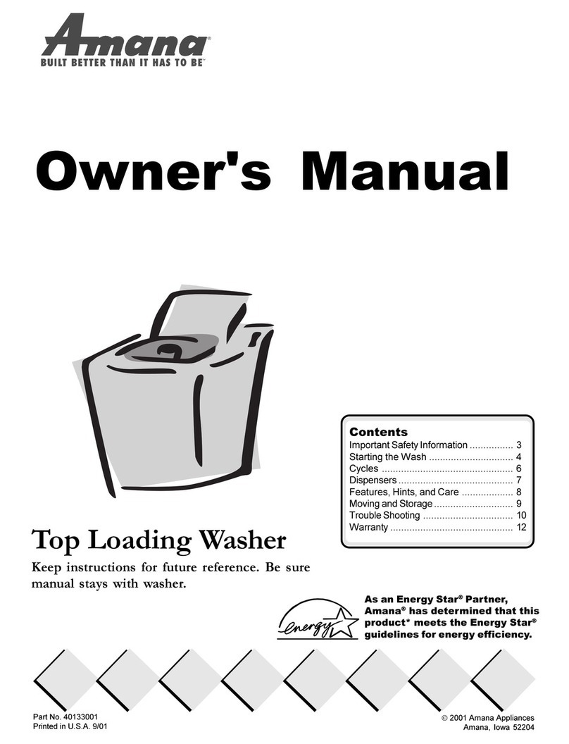 Amana 40133001 User manual Amana 40133001 User manual