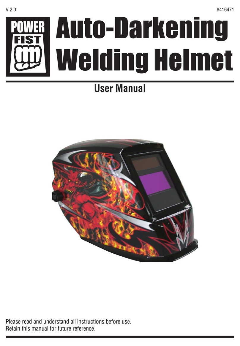 Power Fist Auto-Darkening Welding Helmet user manual
