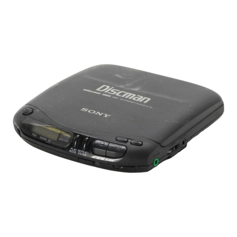 Sony discman D-130 operating instructions