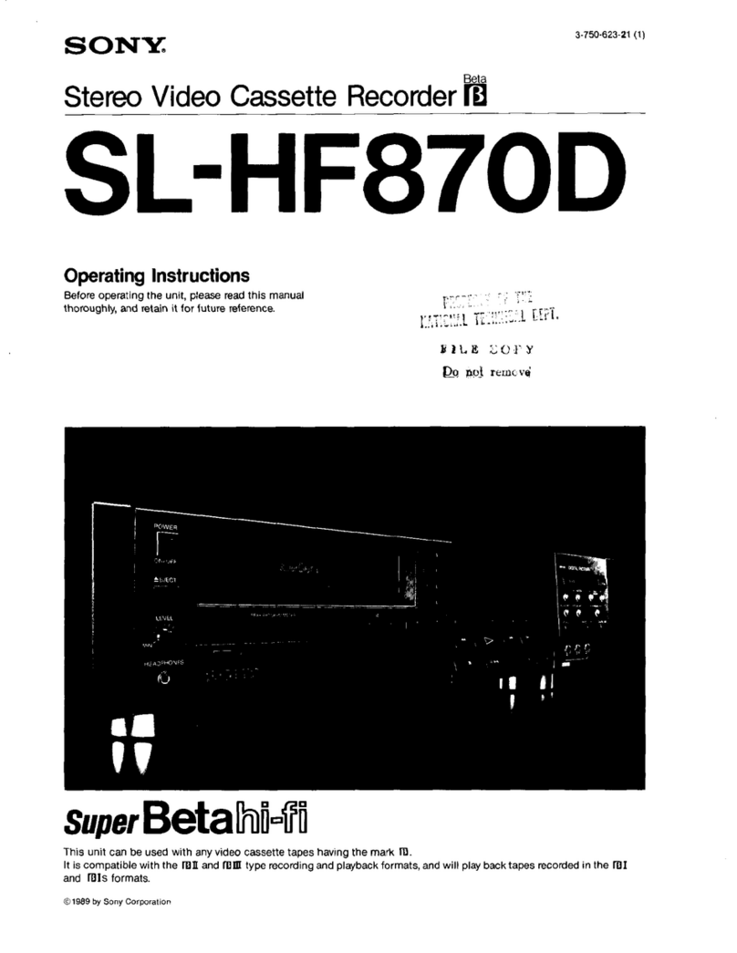 Sony Super Beta Hi-Fi SL-HF870D User manual