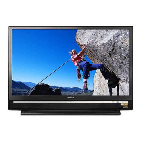 Sony KDS60A2020 - 60" Rear Projection TV Installation and operation manual