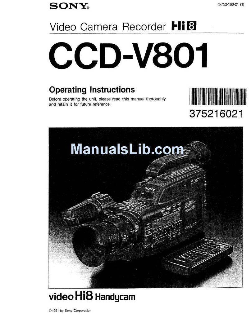 Sony Video Hi8 Handycam CCD-V801 User manual