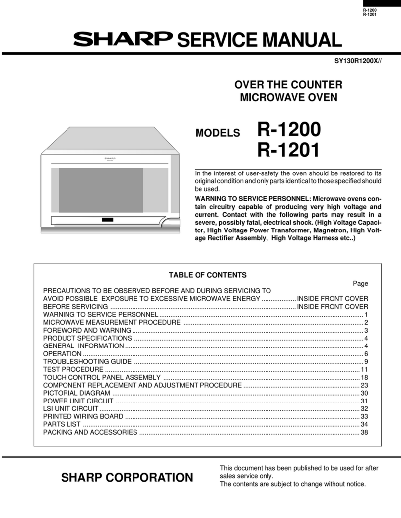 Sharp Carousel R-1200 User manual Sharp Carousel R-1200 User manual