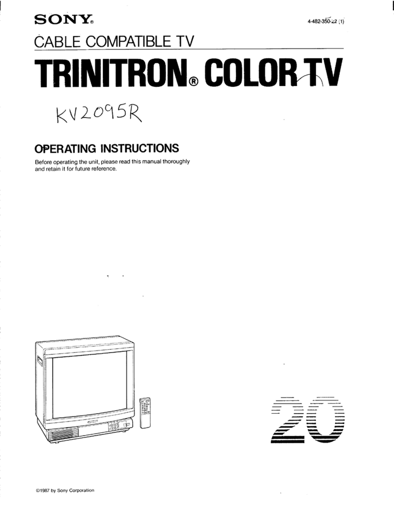 Sony Trinitron KV2095R User manual Sony Trinitron KV2095R User manual