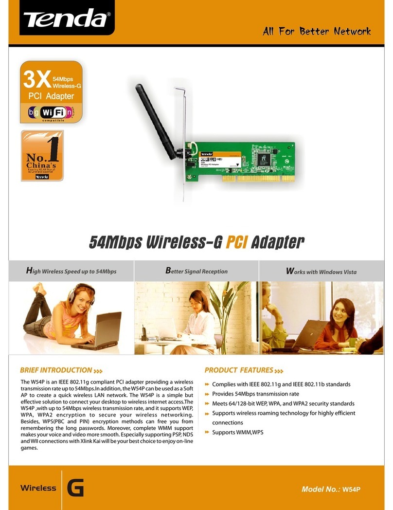 Tenda W54P Technical specifications Tenda W54P Technical specifications