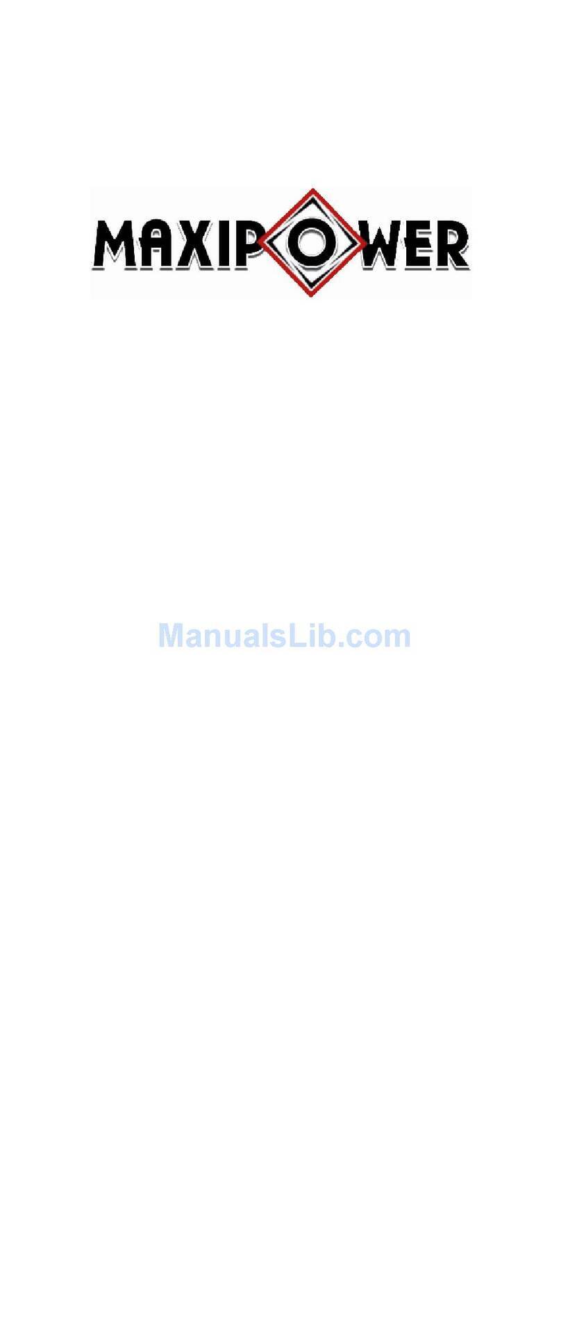 Maxipower TEG1005 User manual