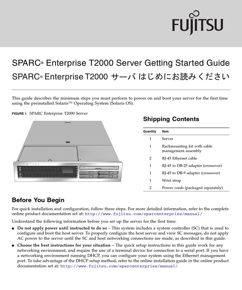 Fujitsu SPARC Enterprise T2000 User manual