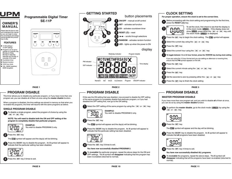 UPM SE-11P User manual