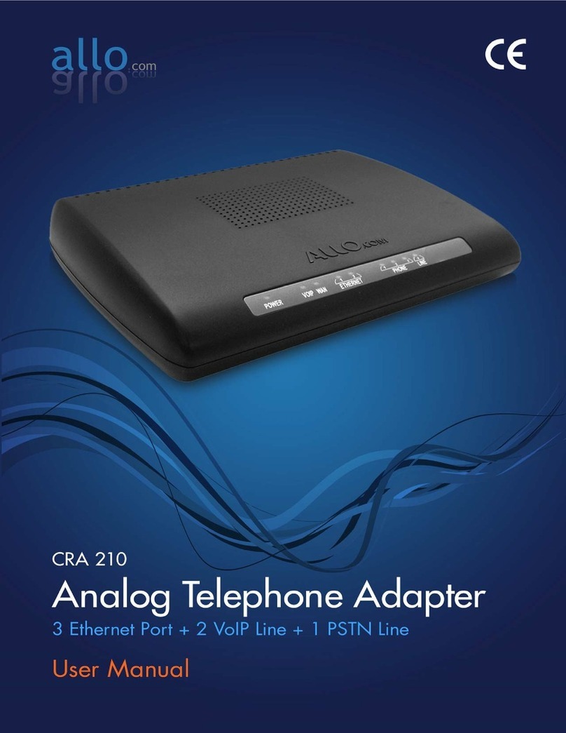 Allo.com CRA 210 User's manual guide
