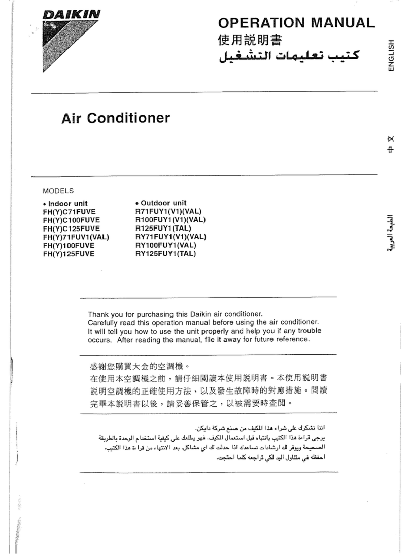 Daikin FH(Y)C71FUVE User manual Daikin FH(Y)C71FUVE User manual