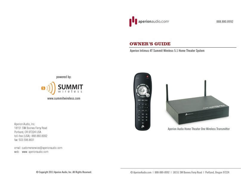 AperionAudio Intimus 4T Summit owner's manual