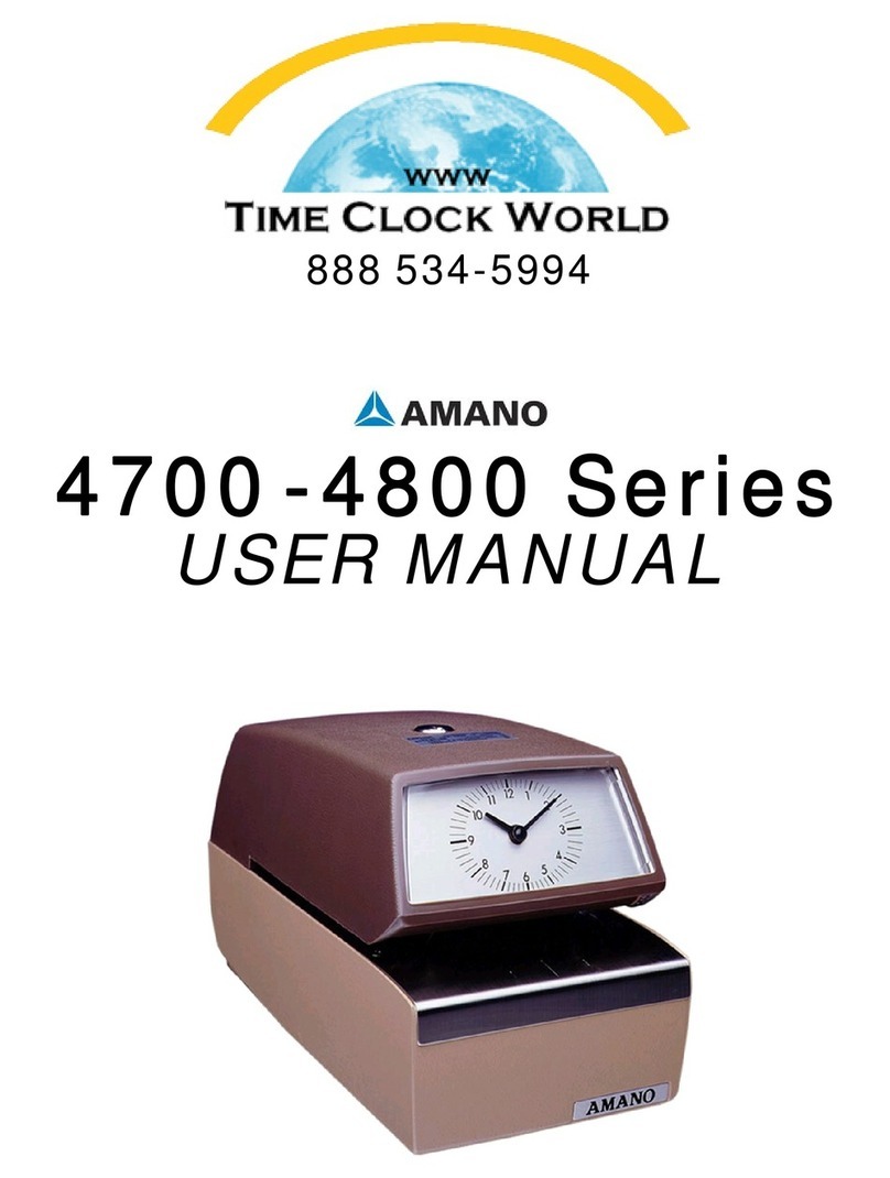 Amano 4700 Series User manual