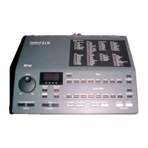 Roland Realtime Arranger RA30 User manual