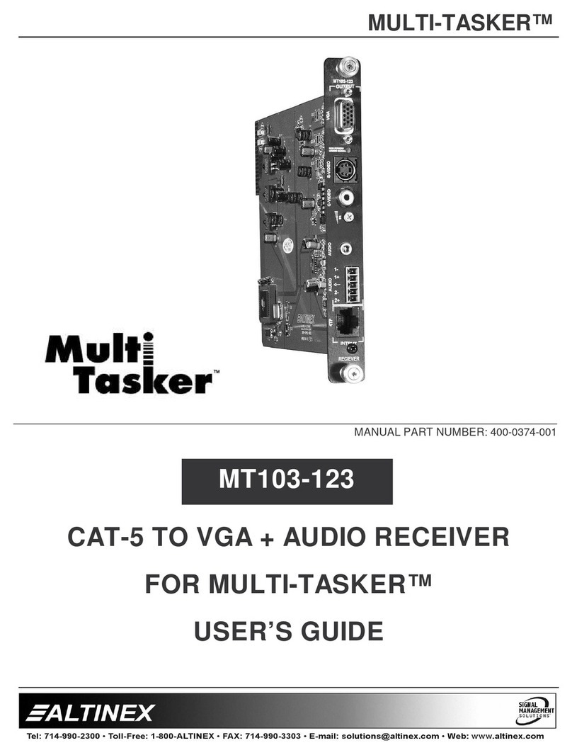 Altinex MULTI-TASKER MT103-123 User manual