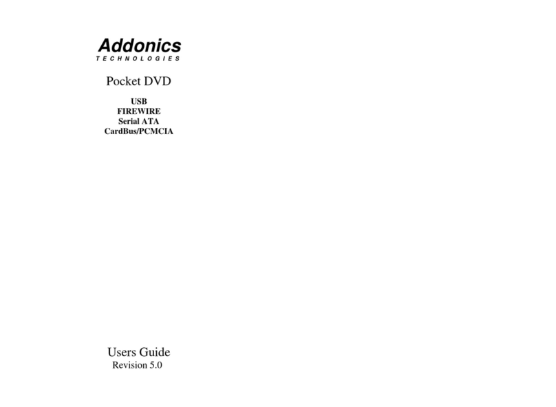 Addonics Technologies Pocket DVD User manual Addonics Technologies Pocket DVD User manual
