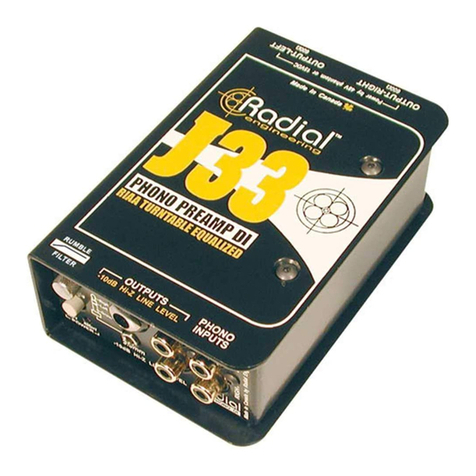 Radial Engineering J33 User manual Radial Engineering J33 User manual