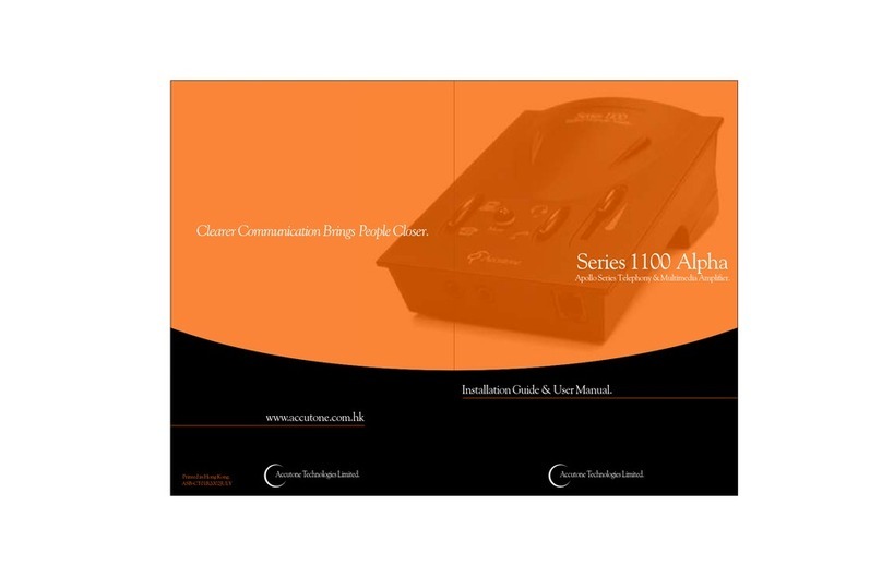 Accutone Alpha 1100 series Installation guide & user manual
