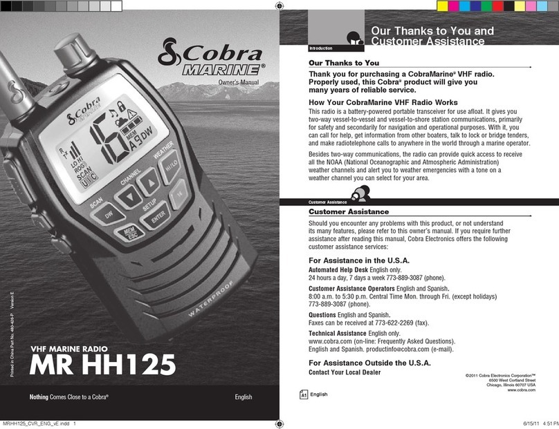 Cobra Marine MR HH125 User manual