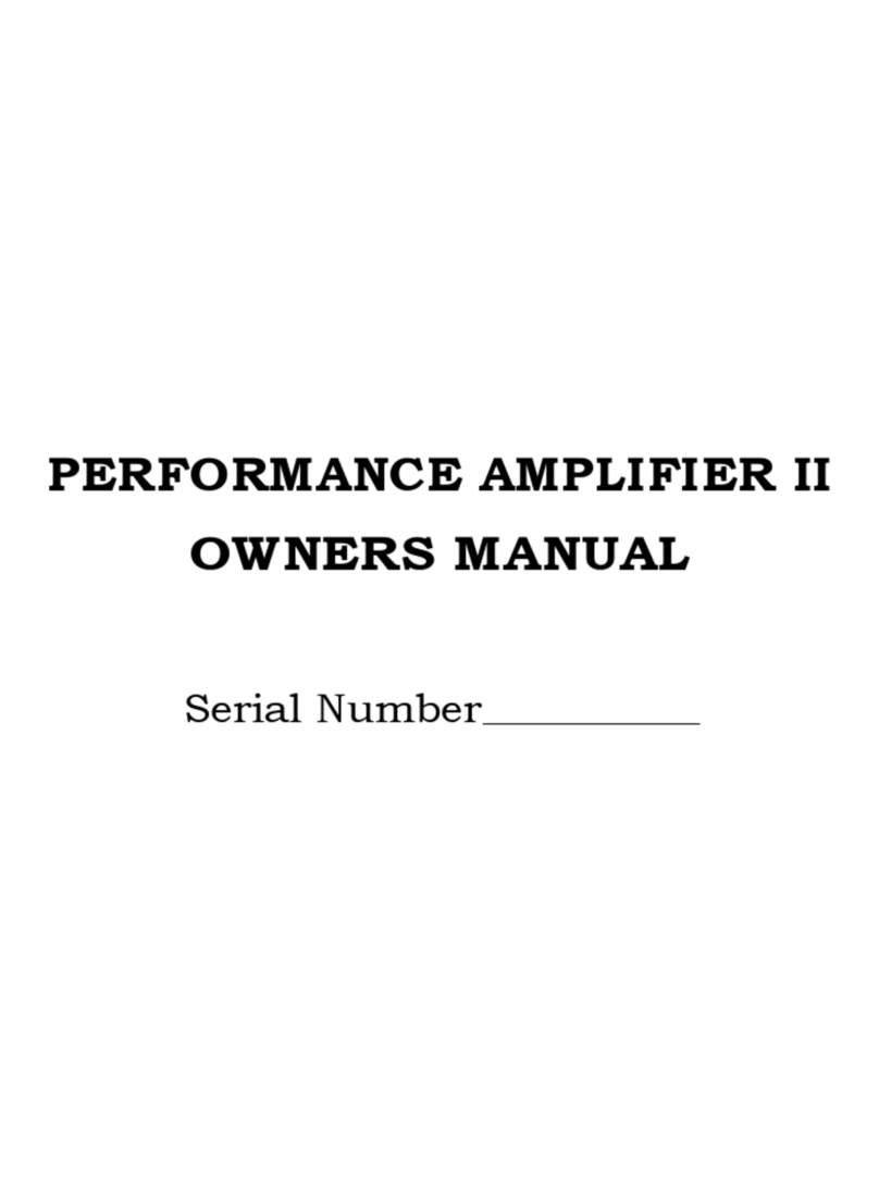 Cello PERFORMANCE AMPLIFIER II owner's manual