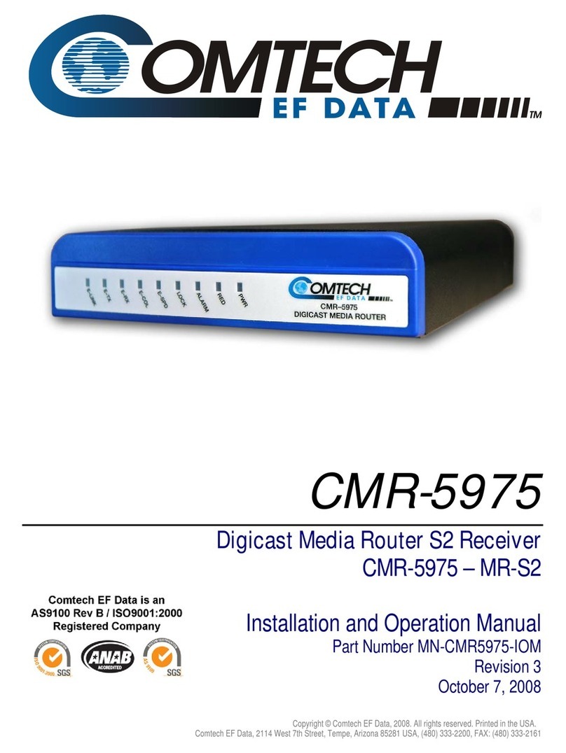 Comtech EF Data CMR-5975 Installation and operation manual