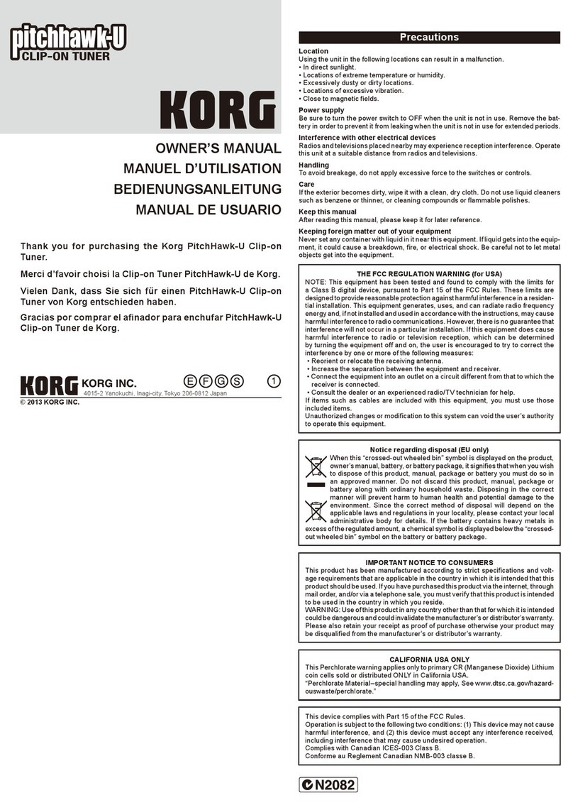 Korg PitchHawk-U User manual