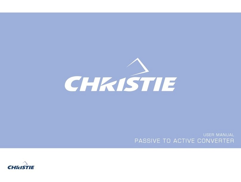 Christie PASSIVE TO ACTIVE CONVERTER user manual