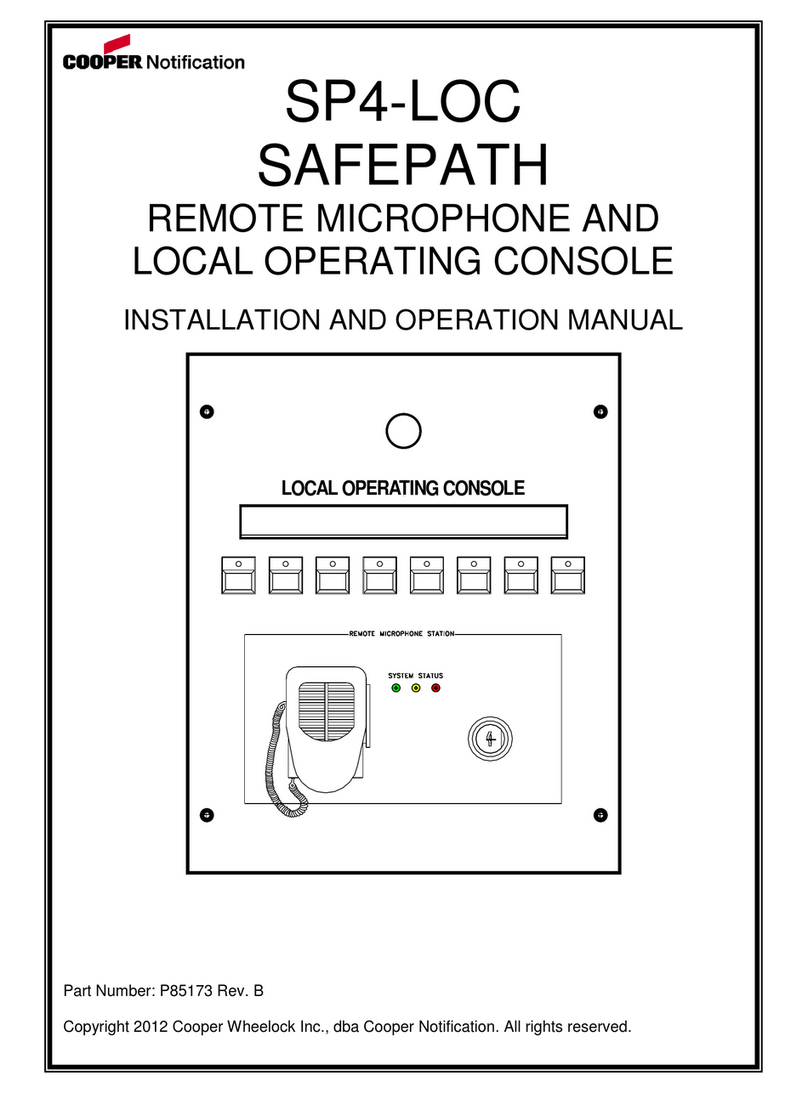 Cooper SAFEPATH SP4-LOC Installation and operation manual
