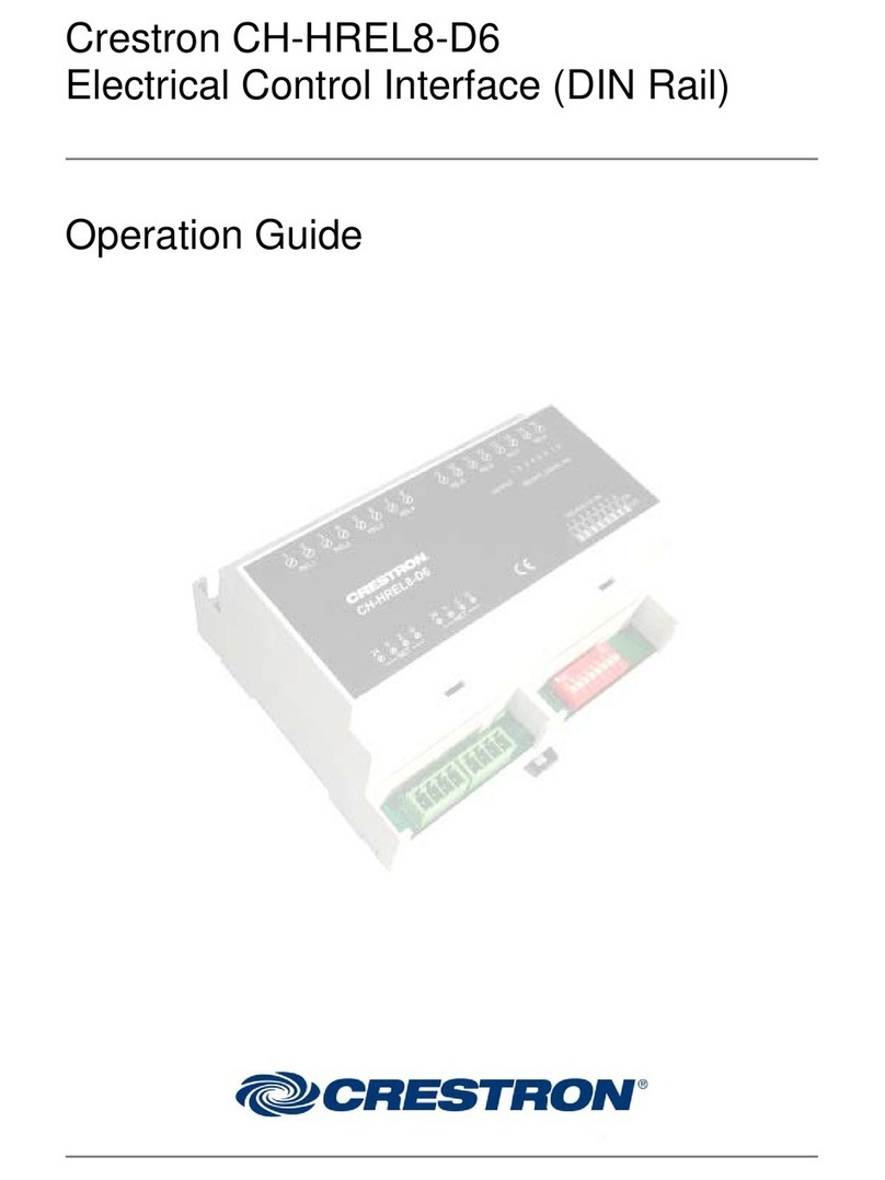 Crestron CH-HREL8-D6 User manual