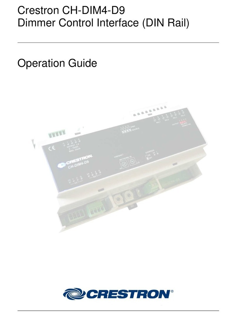 Crestron CH-DIM4-D9 Operation guide