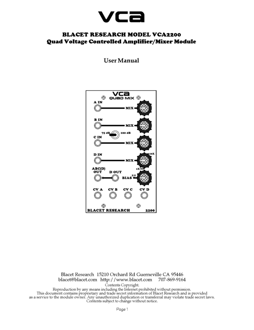 Blacet Research VCA2200 user manual