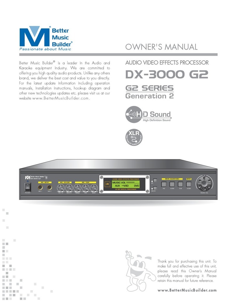 Better Music Builder DX-3000 G2 owner's manual