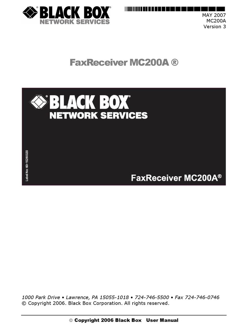 Black Box FaxReceiver MC200A user manual
