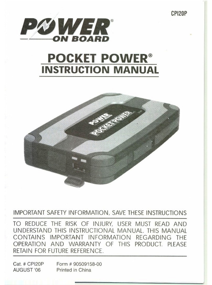 POWER ON BOARD POCKET POWER instruction manual