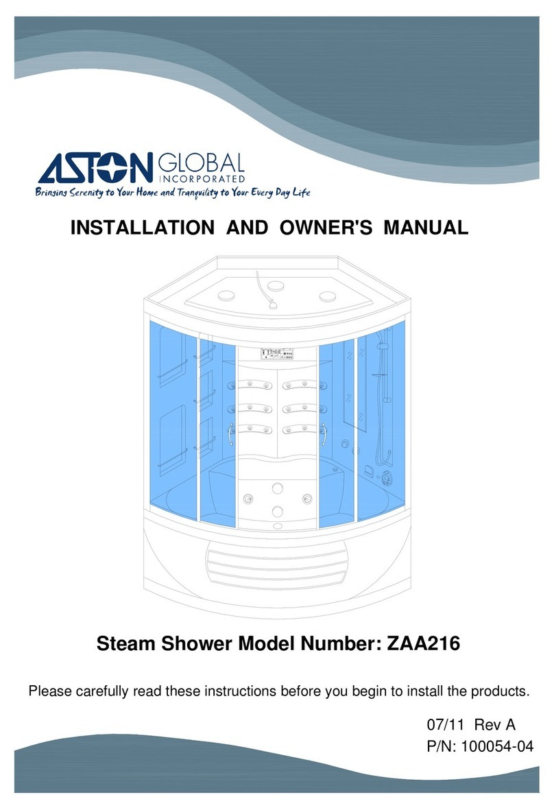 Aston Global ZAA216 Installation and owner's manual