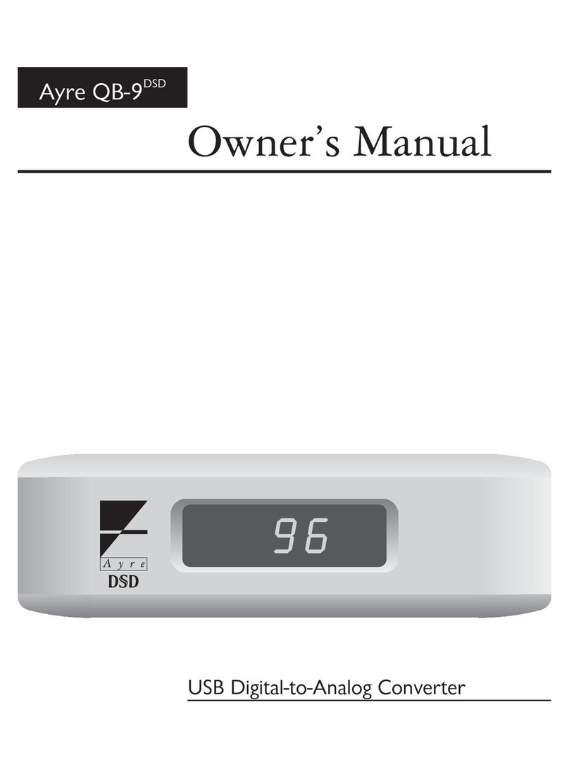 Ayre QB-9DSD owner's manual