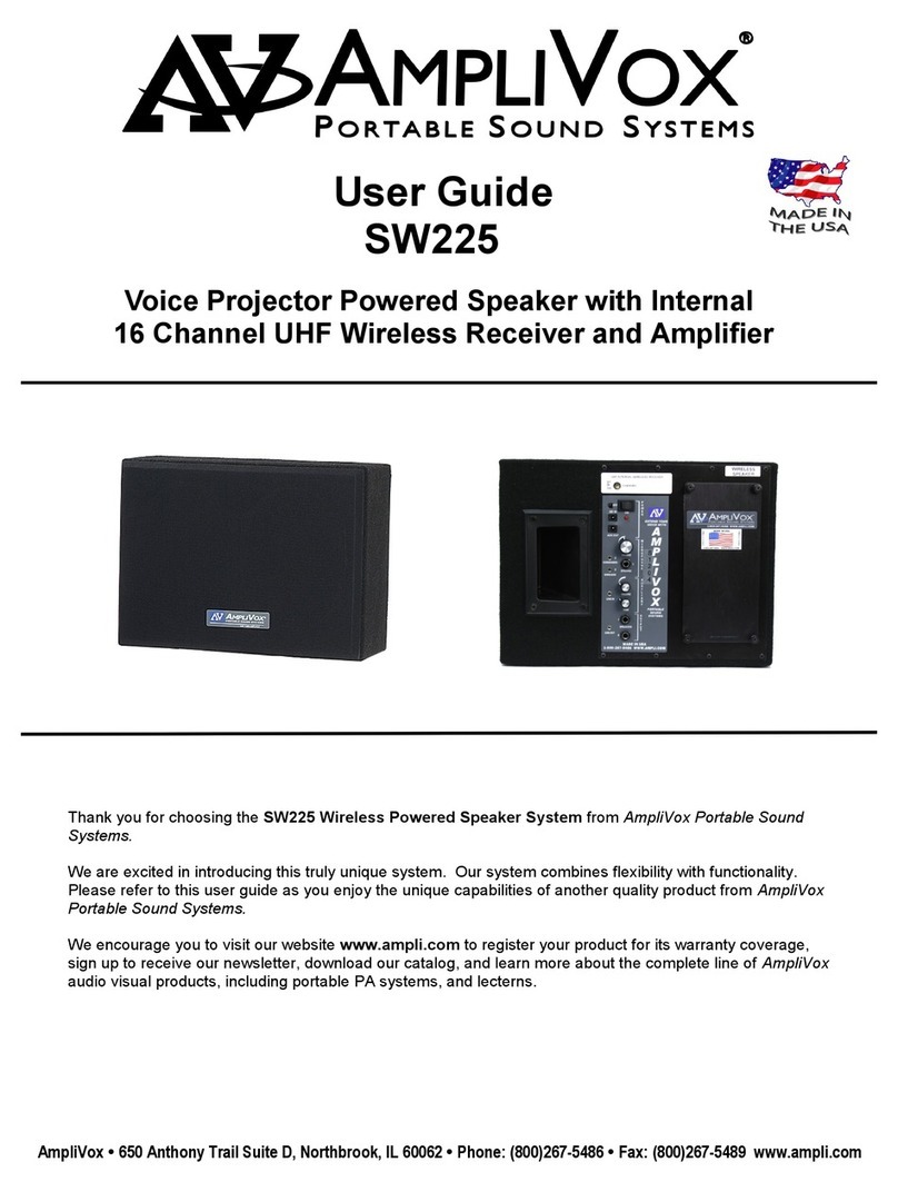 AmpliVox SW225 User manual