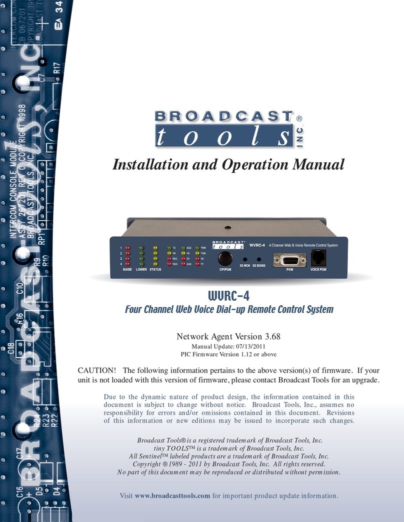 Broadcast Tools WVRC-4 User manual Broadcast Tools WVRC-4 User manual
