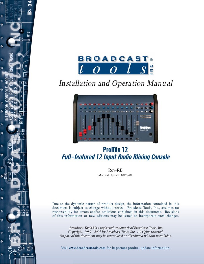 Broadcast Tools ProMix 12 User manual